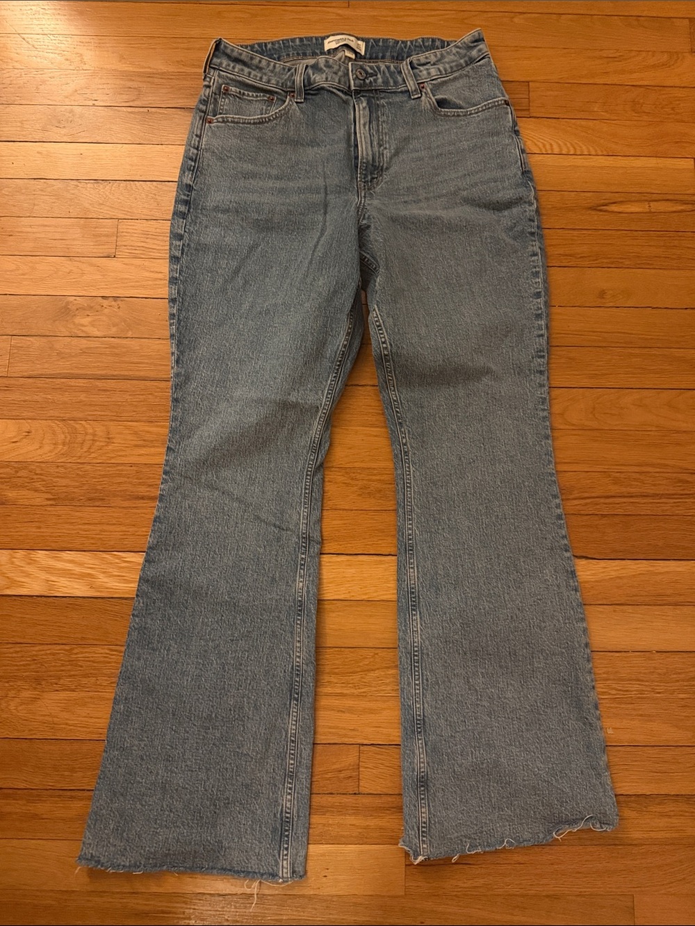 Abercrombie & Fitch Light Blue High-Rise Flare Jeans